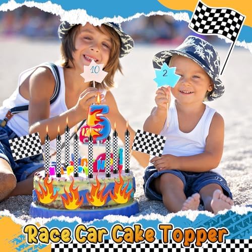 15 Pcs Racing Cars Birthday Candles Cake Decoration