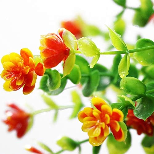 YOSICHY Artificial Flowers 6 Bundles UV Resistant Outdoor Decor