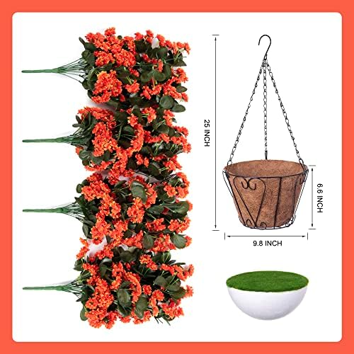 INXUGAO Autumn Hanging Baskets Artificial Daisies Flowers