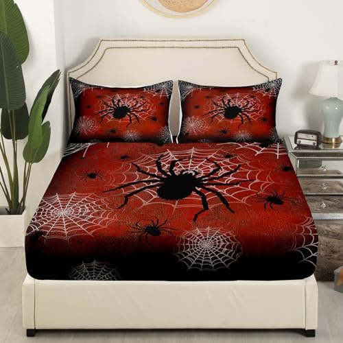 Castle Fairy Halloween Spider Sheet Twin Size with Pillowcase