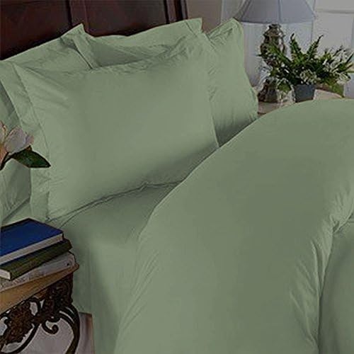 Elegant Comfort Wrinkle Resistant 4-Piece Microfiber Sheet Set Queen Sage 1