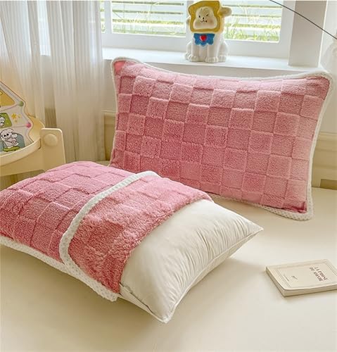 Double Sided Velvet Pillowcase Cover with Straps Non-Slip and Breathable