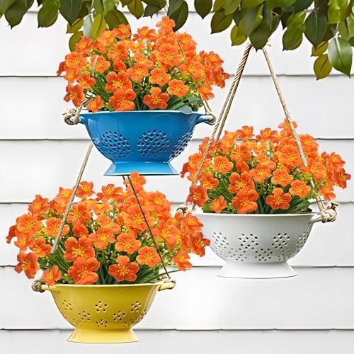 Krissing 8 Pcs Fall Artificial Flowers for Outdoors 1