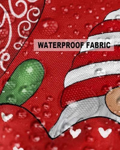 Waterproof Pillow Protector 2 Pack with Red Love Flowers Design