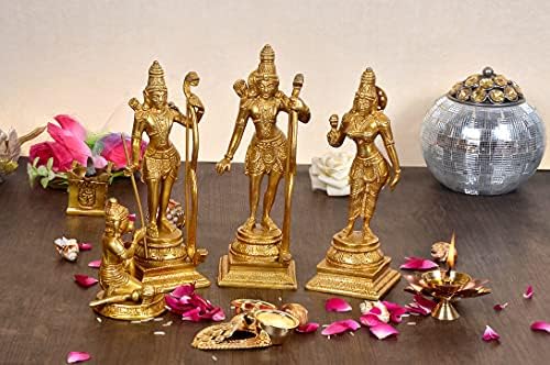 AONA Brass Shri Ram Darbar Statue 8 Inch