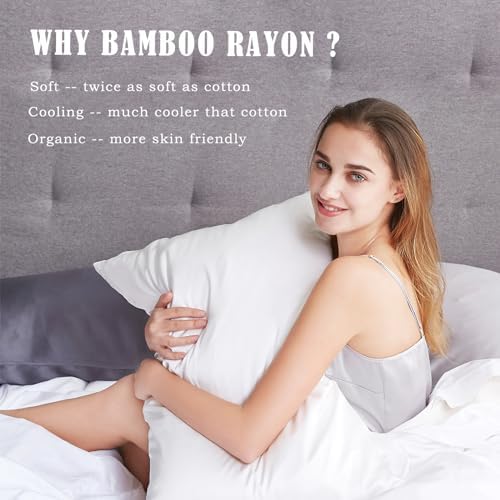 TELUS Cooling Bamboo Rayon Pillowcases 2-Pack