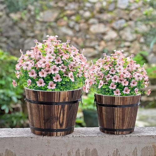 NOV FIRE Artificial Flowers Pink 20 Bundles UV Resistant