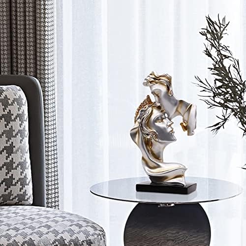JXCBXJ Couples Kiss Resin Sculpture