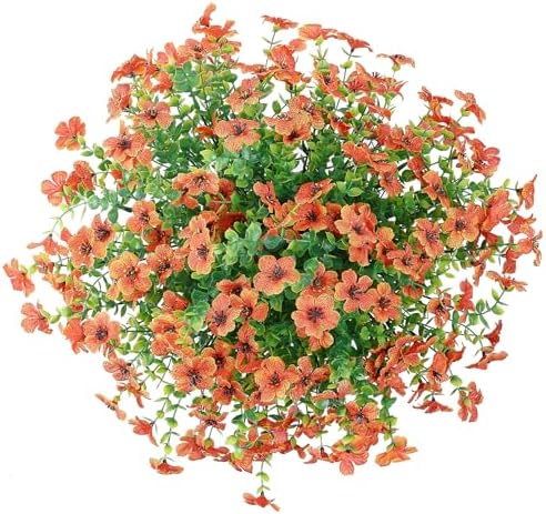 10 Bundle Artificial Faux Flowers for Outdoor Decor
