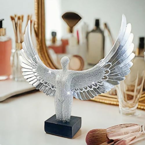 Winged Angel Statue 11 Inch Uplifting Home Decor