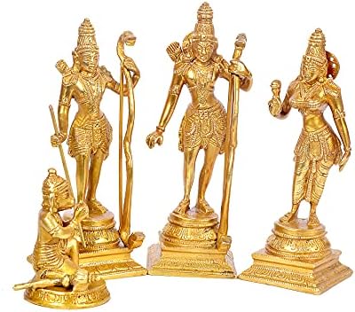 AONA Brass Shri Ram Darbar Statue 8 Inch