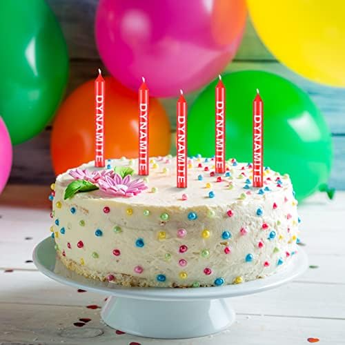 12 Piece Dynamite Themed Birthday Candles Set
