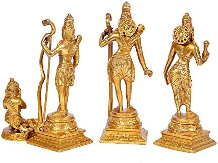 AONA Brass Shri Ram Darbar Statue 8 Inch