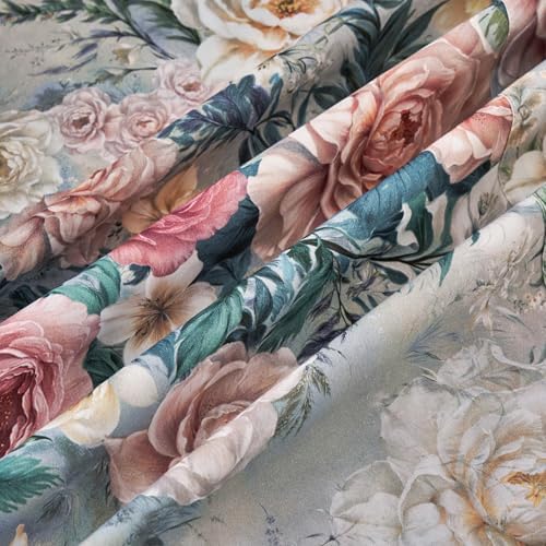 Huborise 100 Cotton Blue Floral Pillow Cases Set of 2 1929