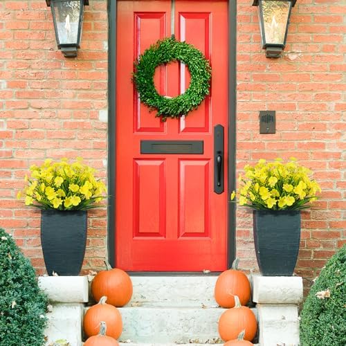 Yellow Artificial Flowers UV Resistant Outdoor Decor