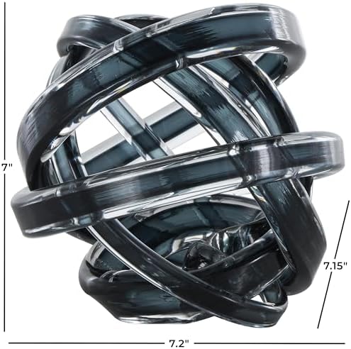 Deco 79 Dark Blue Glass Knot Sculpture
