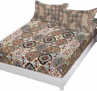 King Fitted Sheet Deep Pocket Bed Sheet Set with Elastic