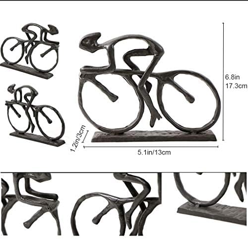 Cyclist Cast Iron Art Sculpture Home Decor