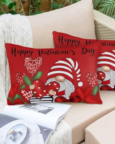 Waterproof Pillow Protector 2 Pack with Red Love Flowers Design