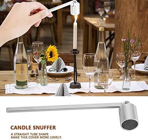 Walfront Stainless Steel Candle Snuffer Tool Hook Silver 1