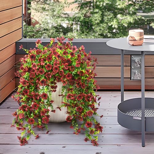 ZFProcess Artificial Hanging Daisy Flowers 2PCS UV Resistant Fall Decor