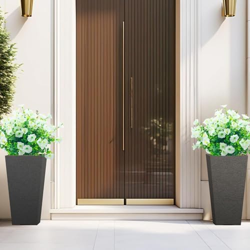DRT DERUITAI Outdoor Artificial Flowers 8 Bundles UV Resistant White