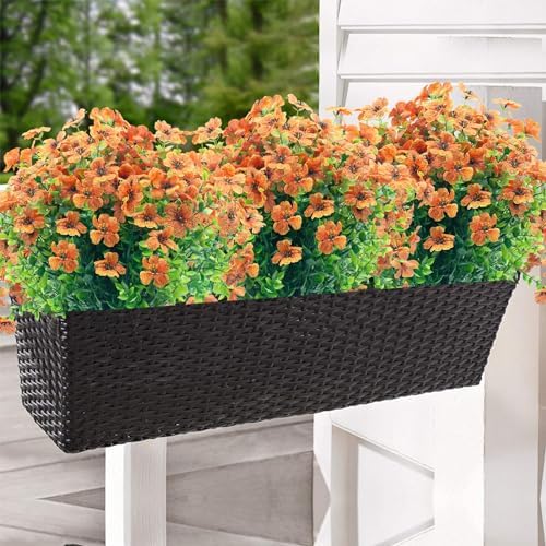 NOV FIRE Artificial Flowers Outdoor Decor Orange Red