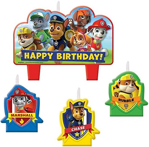 Paw Patrol Multicolor Birthday Candle 45