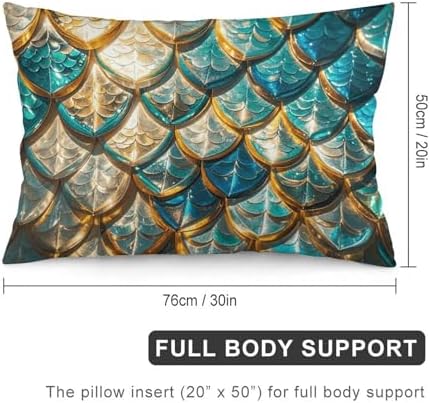 Glittering Fish Scales Pillowcase 30x20 Inches with Zipper