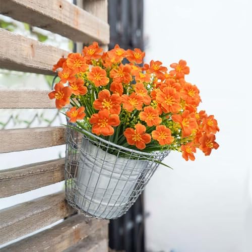 16 Pcs Artificial Fall Flowers for Outdoor Decor