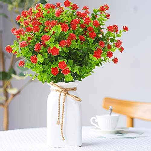 HDZWBNFY Artificial Flowers 12 Bunches UV Resistant