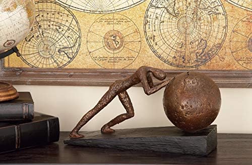 Deco 79 Polystone Sculpture Home Decor Statue with Ball