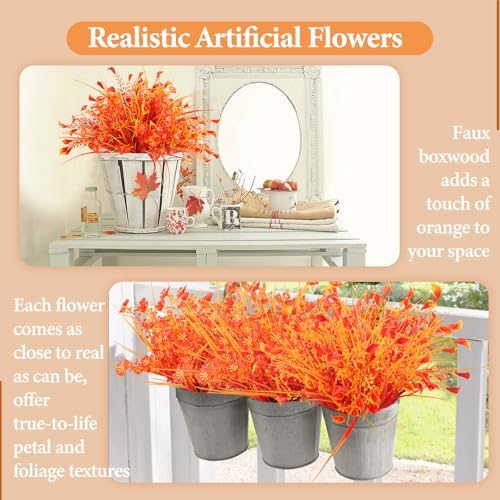 TYLTYS Artificial Fall Flowers 12-Bundle Set UV Resistant
