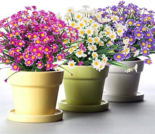 MOOWI Artificial Daisies UV Resistant Garden Decor
