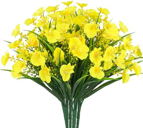 Yellow Artificial Flowers UV Resistant Outdoor Decor