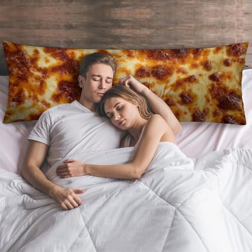 MEIKKO Baked Cheese Crust Body Pillow Cover with Zipper 20x54