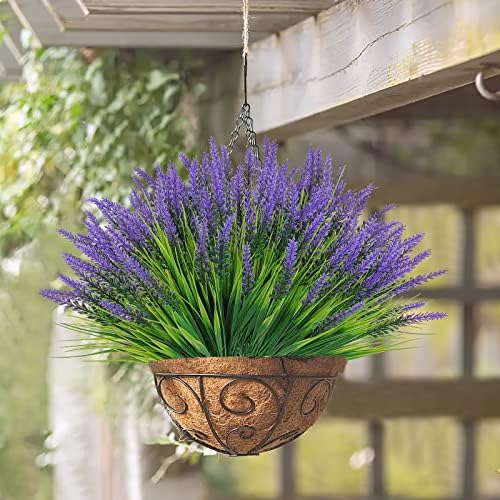 Dremisland Artificial Flowers 8PCS Purple Outdoor Decor