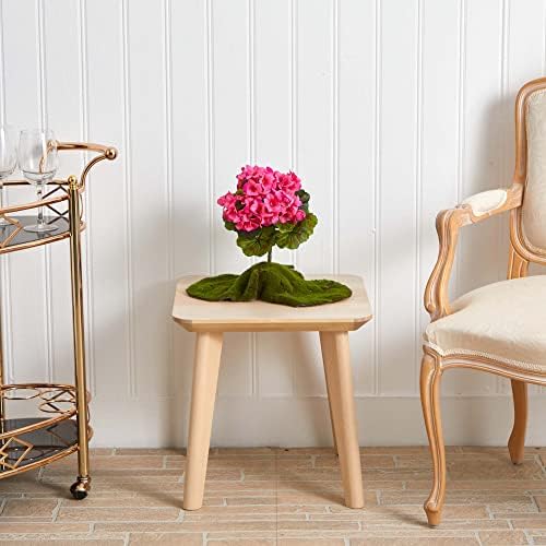 Nearly Natural Artificial Geranium Bush Set of 4