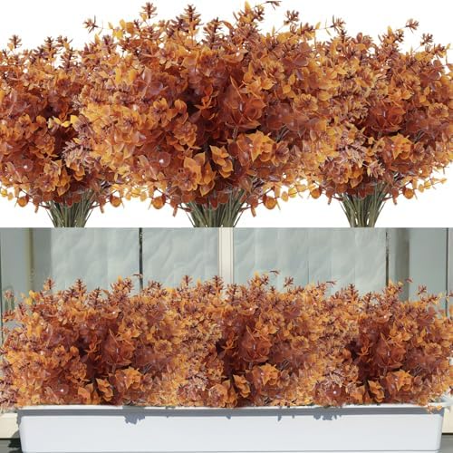 12Pcs Artificial Faux Flowers for Home Outdoor Decoration