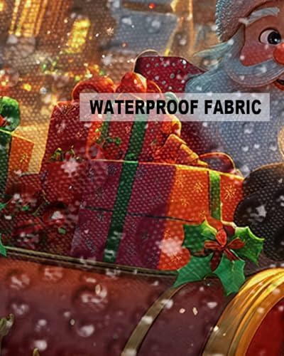 Waterproof Pillow Protector 2 Pack - Christmas Deer House Snowy Night Design