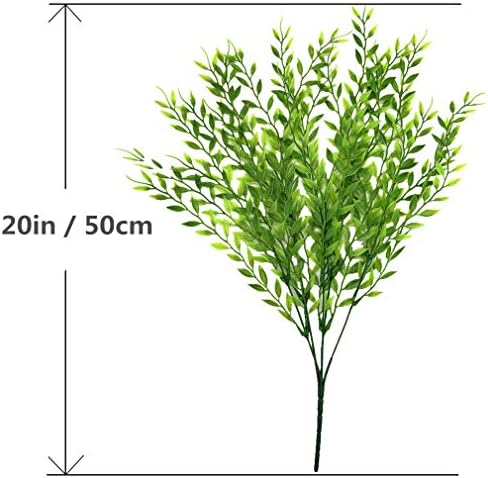 PASYOU Artificial Willow Plants 8-Pack UV Resistant