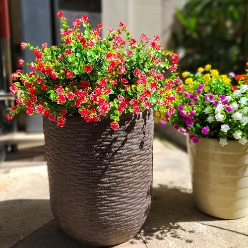 Grunyia 12 Bundle Artificial Flowers for Outdoor Use
