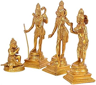 AONA Brass Shri Ram Darbar Statue 8 Inch