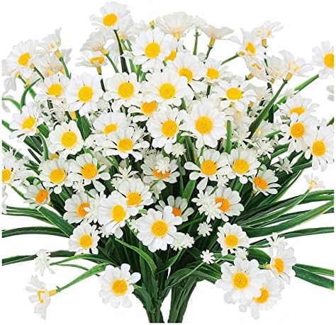 MOOWI Artificial Daisies UV Resistant Garden Decor