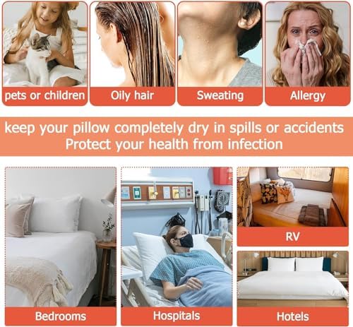 Bedecor Queen Pillow Protector with Zipper 4 Pack