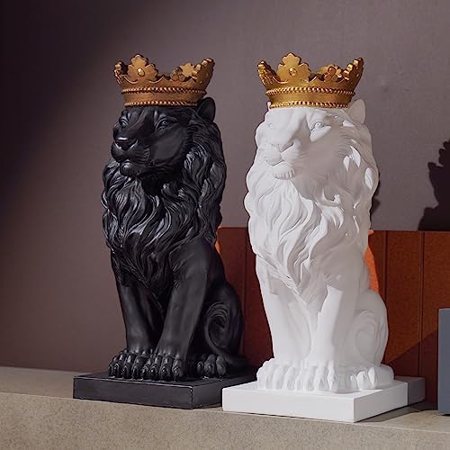 White Lion Statue 15 Inch Home Decor Sculpture