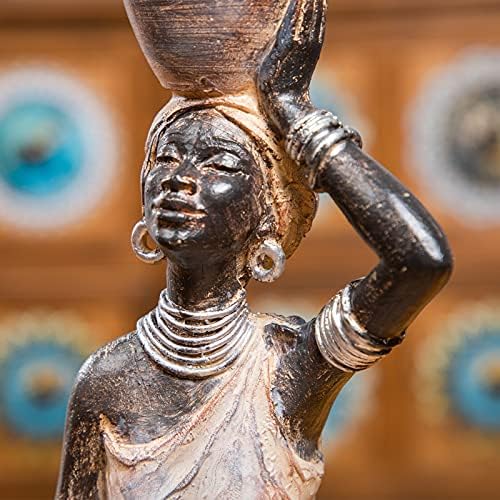 Leekung African Lady Statue Home Decor