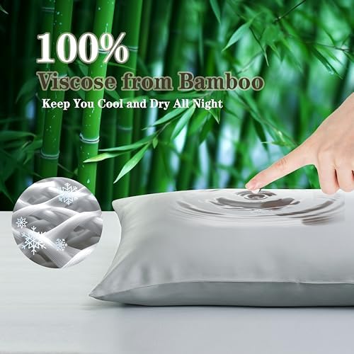 ShunjieHome 2 Pack Bamboo Viscose Pillow Protectors