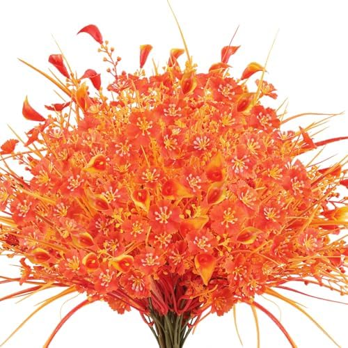 TYLTYS Artificial Fall Flowers 12-Bundle Set UV Resistant