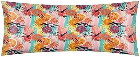 Aglebo Orange Satin Body Pillowcase Cover